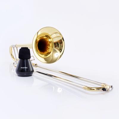 China Classic Lightweight Trombone Dummy Plastic Mute For Beginner Practice Trombone Accessories ABS Silencer Black Color for sale