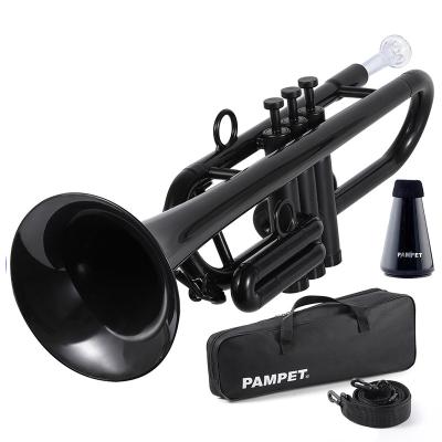 China Good Quality ABS Educational Trumpet C Head Musical Trumpet Set With Plastic Trumpet Mute And Carry Bag Mouthpieces for sale