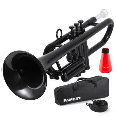 China Factory Wholesale Musical Practice Educational Portable Trumpet Set Key of C with Plastic Dumb Trumpet with Bag and Mouthpieces Set for sale