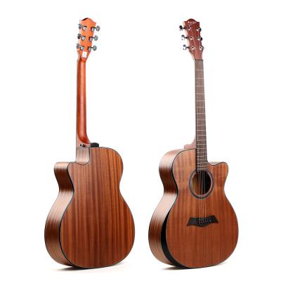 China China Factory Wholesale Sapele Acoustic Guitar For Sale 6 String 40/41 Inch With Arm Rest Acoustic Guitar Musical Instrument for sale