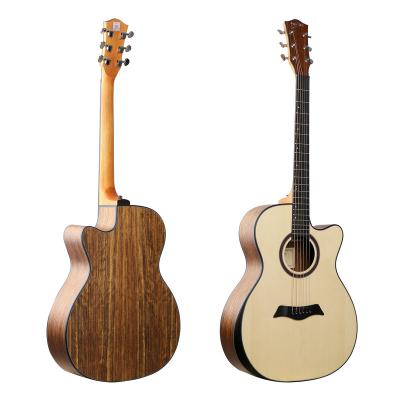 China Sapele Stringed Instruments 6 String Basswood Acoustic Guitar Class Top 36 Inch Solid Spruce Acoustic Guitars for sale