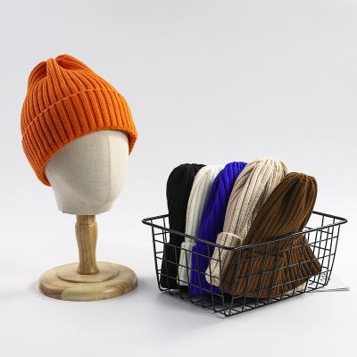 China COMMON Warmly Design Hat Alpaca Wool Unisex Knitted Ribs Wholesale Custom Hat Winter Hats for sale