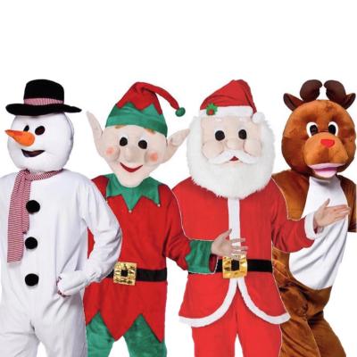 China Cosplay Cartoon Costume Santa Claus Christmas Elf Doll Costume Christmas Party Elf Snowman Cosplay Apparel For Adult for sale