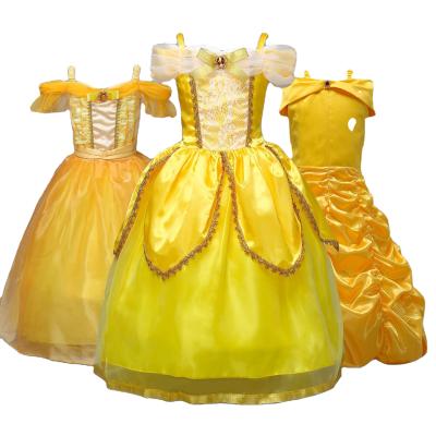 China Cotton Little Girls Off Shoulder Layered Belle Princess Costume Dress for sale