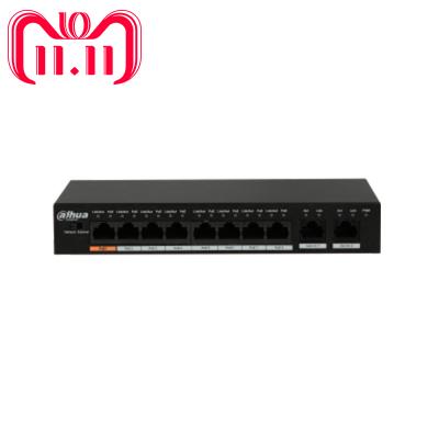 China Support PoE IP Cameras Dahua Poe Switch PFS3010-8ET-96 8-Port Fast Ethernet PoE Switch 10/100/1000 Mbps Hi-Poe Switch for sale