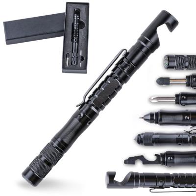 China Aluminum Alloy Promotional High Quality Multi Function Self-defense Pen EDC Pen Outdoor Survival Tool Pen for sale