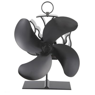 China High Quality Hot Sale European Style 4 Blades Fireplace Fan Including Heat Powered Wood Stove Fan for sale