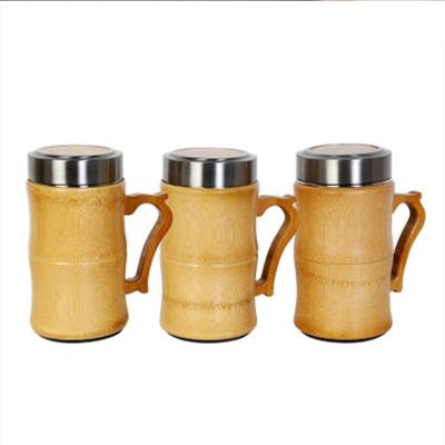 China PORTABLE Bamboo Rattan Holder Bamboo Fiber Travel Coffee Mug Bamboo Travel Mug for sale