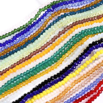 China Jewelry Making Flat Colored Crysal Glass Beads Crystal Beads Spacer Beads For DIY Jewelry Making for sale