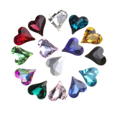 China Wholesale Teardrop Waterdrop Shoes Clothing Accessories Jewelry Pointback Rhinestones Heart Glass Rhinestones Back for sale