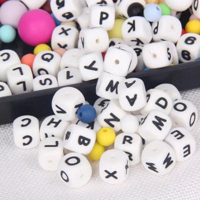 China Jewelry heading to fashion jewelry in bulk, Yiwu jewelry factory supplier wholesale and silicone baby letter silicone teething beads for sale