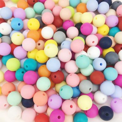 China Jewelry Making YIiwu Agent Different Stocked Colors Classic Round Silicone Teething Beads For Jewelry Making for sale