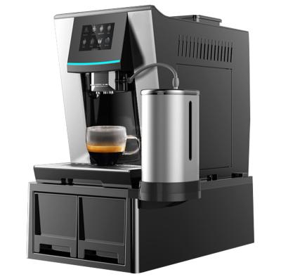 China Touch Screen Commercial Smart Bean To Cup Automatic Espresso Coffee Maker Machine With Milk Container for sale