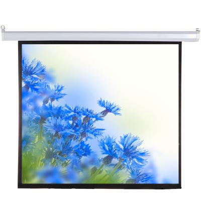 China Electric Portable Wall Mount Motorized Projector Screen for sale