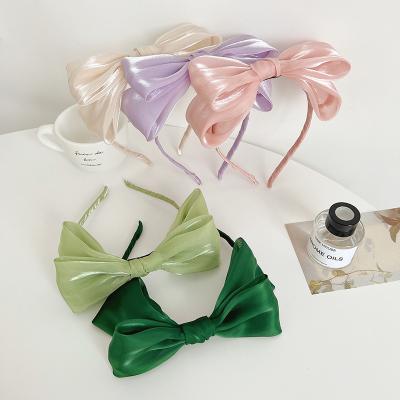 China Fashion Wholesale Fashion Hair Accessories Smart Silk Gauze Bowknot Hair Hoop Non-slip Bohemian Headband for sale