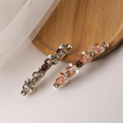 China New Crystal Spring Metal Hairpins Girls Hair Decoration Korean Luxurious Back Spoon Clip Top Hair Clips For Women Accessories for sale