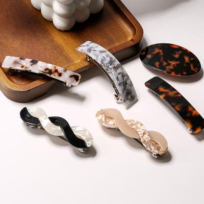 China Fashion Hair Accessories Acetate Hair Clip Luxury Jewelry Decoration Elegant Hair Clips Hair Clips For Women Female for sale