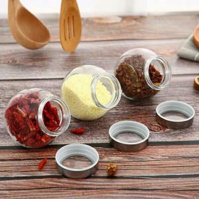 China Multifunctional Factory Manufactured Empty Packing Glass Seasoning Bottle Spice Jar Set for sale