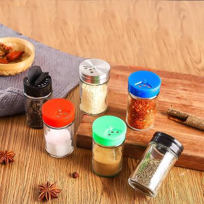 China Freshness Preservation Factory Manufactured Wholesale Round Glass Spice Jar Set for sale