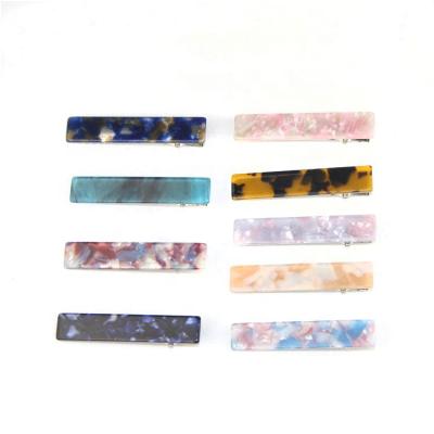 China Factory direct sale INS Acrylic Resin Acetate Resin Stylish Hot Elegant Women Hair Clips Acrylic Hair Clips for sale