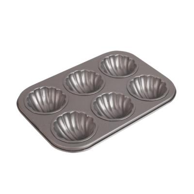 China Sustainable Donut Conch Form Non Ornate Stick Carbon Steel Muffin Bakeware Cupcake Pan For Oven Baking Tools for sale