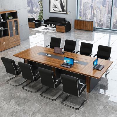 China Conference room table conference room table long table large modern simple rectangular negotiation table and chair combination busine for sale