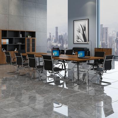 China Modern Rectangular Long Conference Table Work Desk Reception Table And Chair Staff Meeting Table for sale