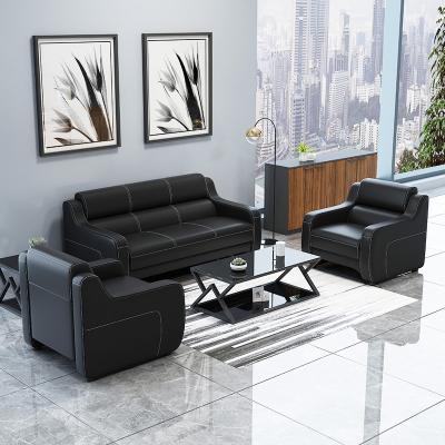 China Modern Minimalist Office Desk Modern Reception Sofa Leather Sofa for sale