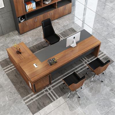 China Modern Simple Modern Chinese Office Furniture Boss Office Desk And Chair Combination Chair New for sale