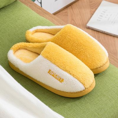 China Winter Color Cotton Woman Non-slip Custom Warm Slipper Indoor Indoor Home Slippers Fuzzy Slides Slippers for sale