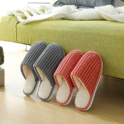 China Fuzzy Slides Winter Warm Furry Men's Custom Cotton Cute Non-Slip Bedroom Women Indoor Slippers for sale