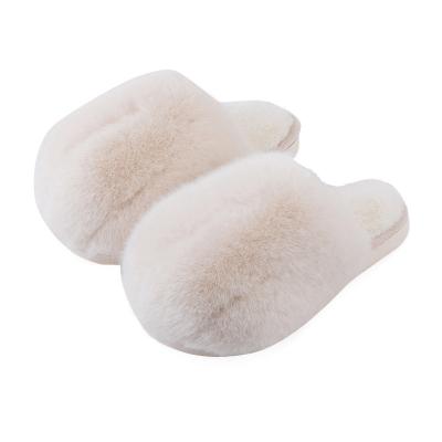 China Fashion Trend Winter Cute Women's Fuzzy Fluffy Furry Fur Home Slip On Fashion Fur Slipper for sale