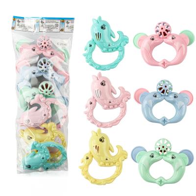 China Musical Shaking Funny Plastic Rattle Learning Toy Baby Rattle Toys Hand Bell Rattles Music Set for sale