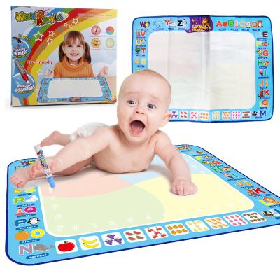 China DIY Paint Magic Toddlers Mat Drawing Pad Kids Writing Board Mat Painting Educational Toy Coloring Water Doodle for sale