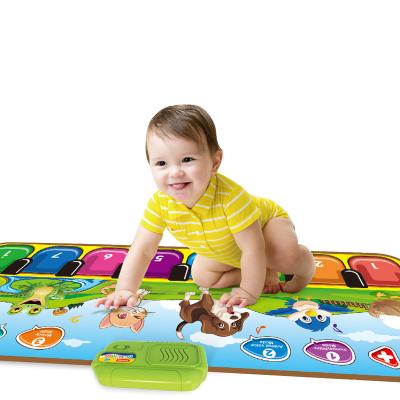 China Newborn Toys Electronic Music Keyboard Mat Toys Baby Protective Cover Infants Mat Baby Activity Gym Baby Gym Animal Musical Piano for sale