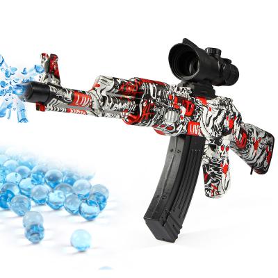 China AK47 DIY Material Eco-Friendly Model Gun Gel Blaster Beads Electric Toy Outdoor Sport Toy Gun Water Gel Bullet Blaster for sale