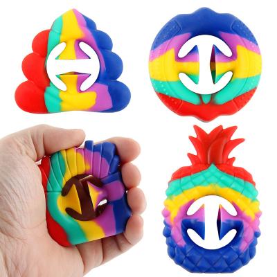 China Sensory Compression Toy For Kids Relaxation Toy Silicone Snapper Fidget Toy Squeeze Relaxation And Adult for sale