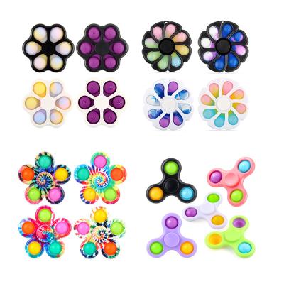 China New Squeeze Toy Finger Fidget Spinners Sensory Decompression Design Relax Push Bubble Toys Eco-friendly for sale