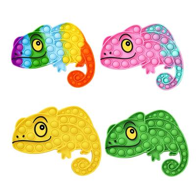 China Amazon Hot Sale Eco-Friendly Dinosaur Decompression Silicone Trigger Push Push Button Colorful Bubble Bubble Shake Sensory Toys for sale