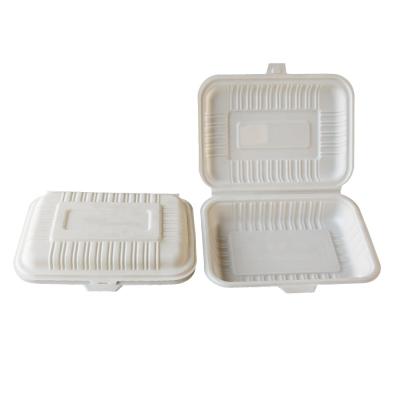 China Heatable Biodegradable Cornstarch Food Microwave Lunch Box Takeout Containers for sale