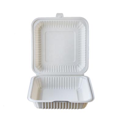 China Cornstarch Bowl Clamshell Clamshell Eco Friendly Biodegradable Disposable Food Packaging for sale