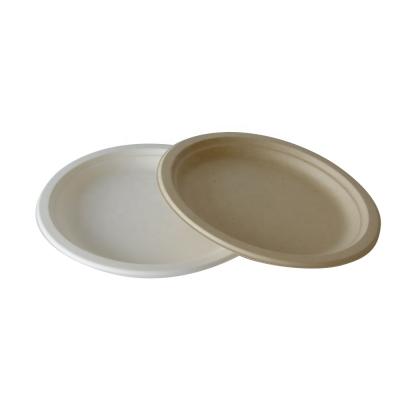 China 9 inch bagasse platos compostable biodegradable disposable eco-friendly sugarcane party tableware dish for sale