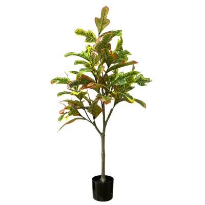 China CREATIVE Artificial Tree Codiaeum Variegatum For Indoor Outdoor Decoration for sale