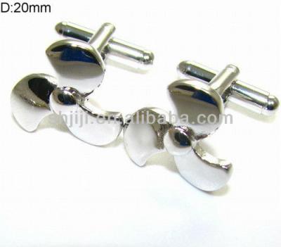 China Propeller Cufflinks Novelty Wind Turbines Brass Cufflinks for sale