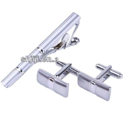 China Latest Brass Silver Cufflinks And Link Clips Sets for sale