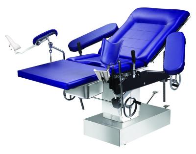 China Full Metal 304SUS Gynecology Exam Work Table Cheap Hydraulic Manual Obstetrics Bed For Delivery for sale