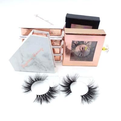 China Real cotton soft strip mink lash lash seller with customized boxes rose gold lashbox custom for sale