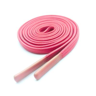 China Flat braided drawstring cord ,silicone ends draw cord for sale for sale