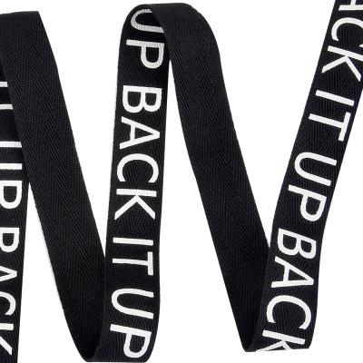 China High Strength Factory Wholesale Custom Jacquard Braided Webbing Tape Polyester Strap for sale