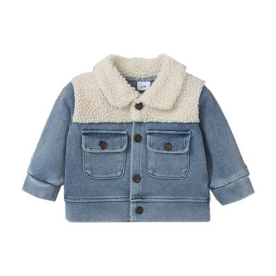 China Breathable Kids Jeans Jacket Winter Long Sleeve Denim Jacket Autumn For Kids Shear Boy Clothing for sale